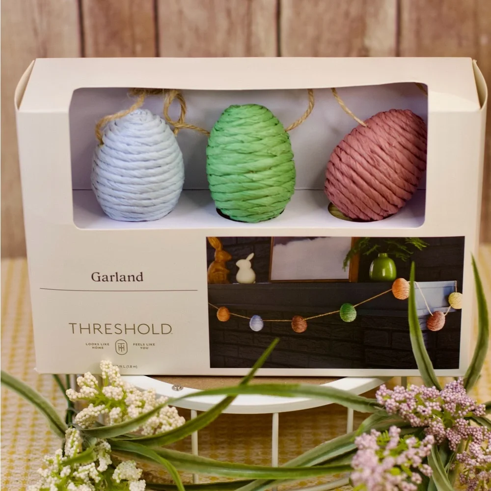 Threshold Holiday Garland with Multicolor Eggs